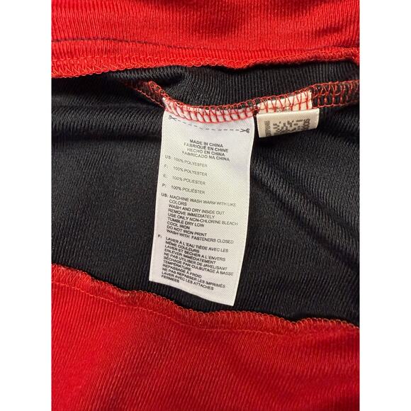 Adidas track Jacket Mens XL Black Red Track 3-Stripes full Zip runs small M-L - Picture 6 of 8